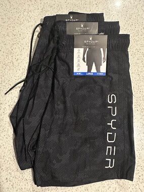 Spyder Black Swim Shorts with Subtle White Logo’s (3 pairs)